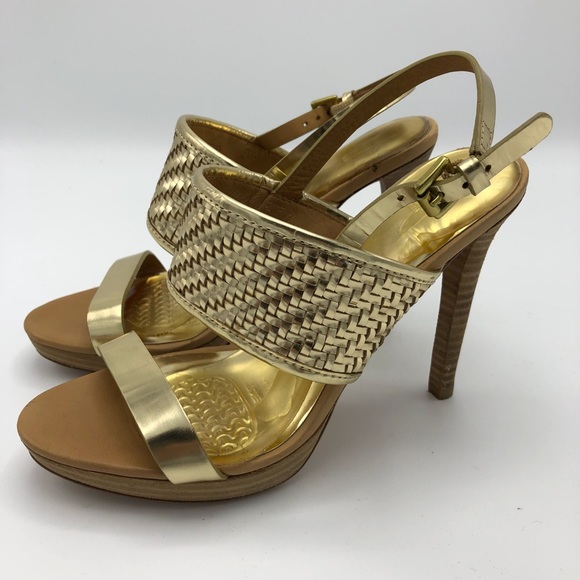 Coach Gold Metallic Steffi Platform Sandals - Picture 3 of 8